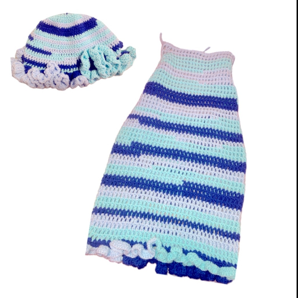 Custom made crochet hat and dress!